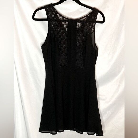 Forever 21 Little Black Lace and Chiffon Dress - Picture 1 of 9
